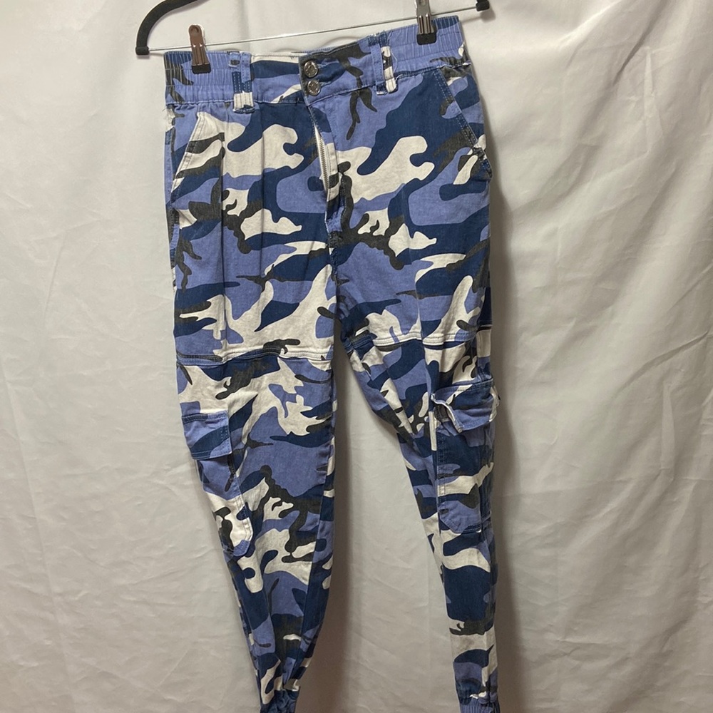 Almost Famous Blue Camouflage Pants